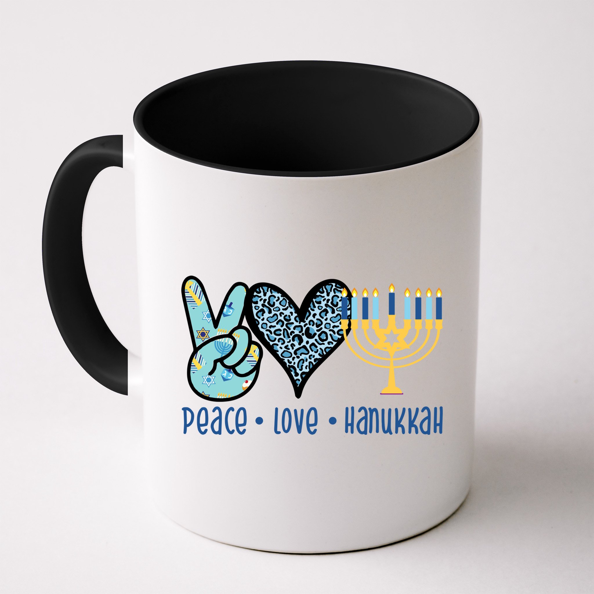 Peace Love Hanukkah Cute Gift Mug