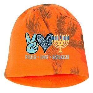 Peace Love Hanukkah Cute Gift Kati - Camo Knit Beanie