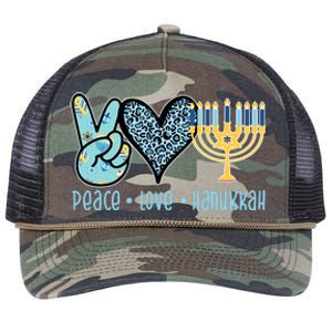 Peace Love Hanukkah Cute Gift Retro Rope Trucker Hat Cap