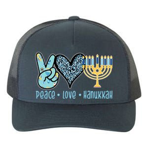 Peace Love Hanukkah Cute Gift Yupoong Adult 5-Panel Trucker Hat