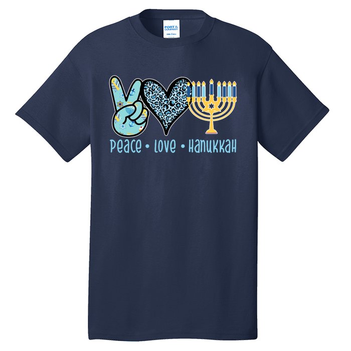 Peace Love Hanukkah Cute Gift Tall T-Shirt