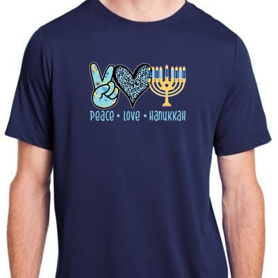 Peace Love Hanukkah Cute Gift Adult ChromaSoft Performance T-Shirt