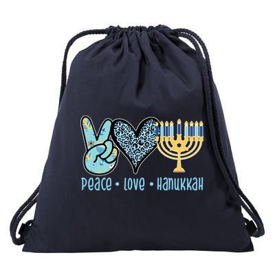 Peace Love Hanukkah Cute Gift Drawstring Bag
