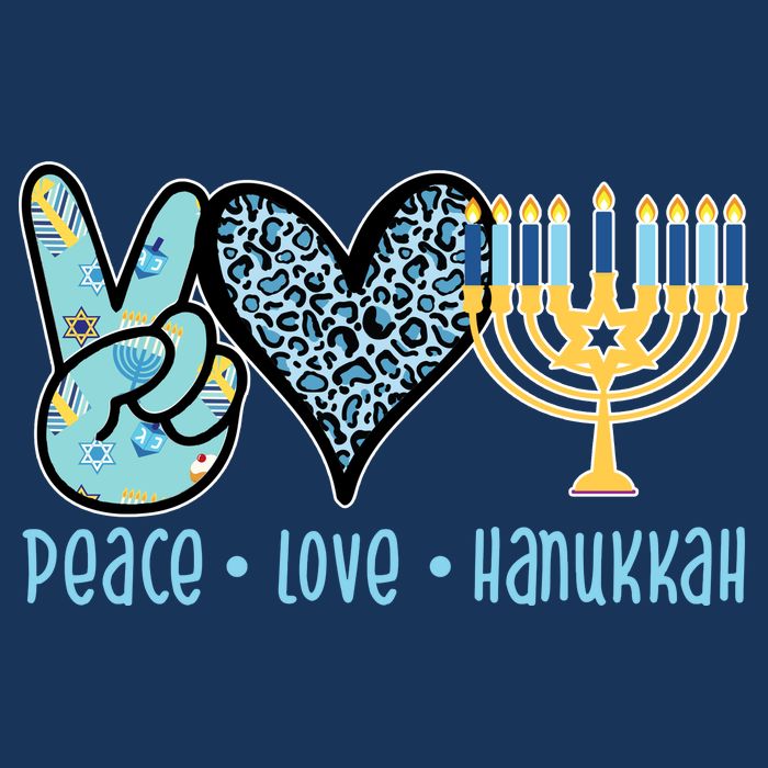 Peace Love Hanukkah Cute Gift Drawstring Bag