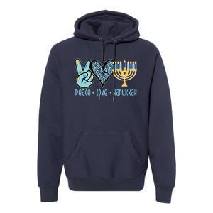 Peace Love Hanukkah Cute Gift Premium Hoodie