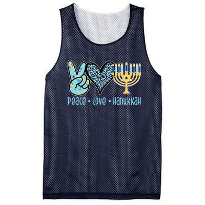 Peace Love Hanukkah Cute Gift Mesh Reversible Basketball Jersey Tank