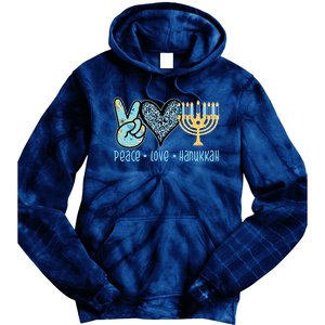 Peace Love Hanukkah Cute Gift Tie Dye Hoodie