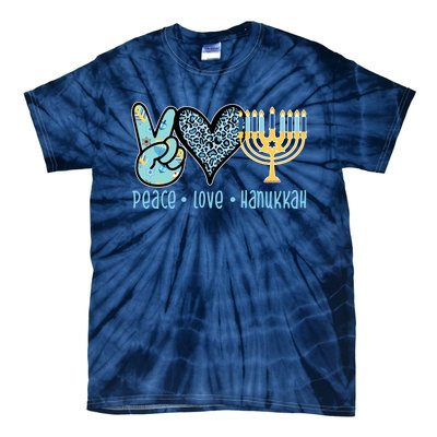 Peace Love Hanukkah Cute Gift Tie-Dye T-Shirt