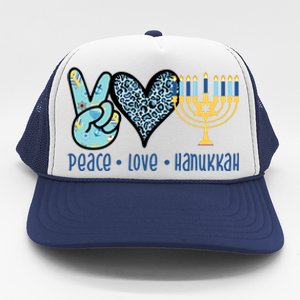 Peace Love Hanukkah Cute Gift Trucker Hat