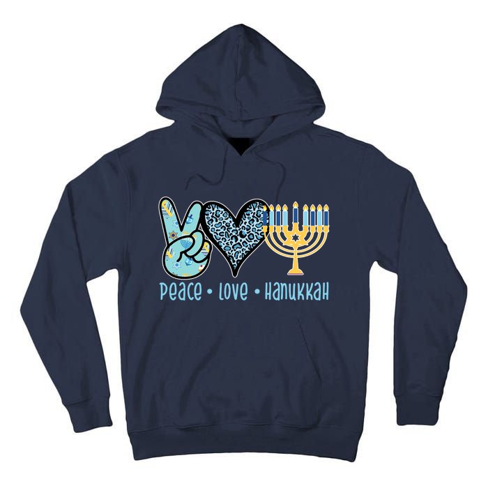 Peace Love Hanukkah Cute Gift Tall Hoodie