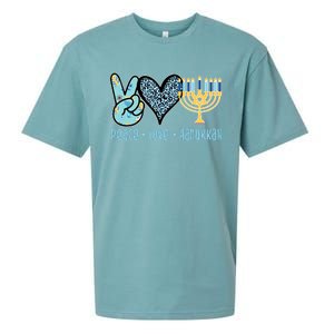 Peace Love Hanukkah Cute Gift Sueded Cloud Jersey T-Shirt