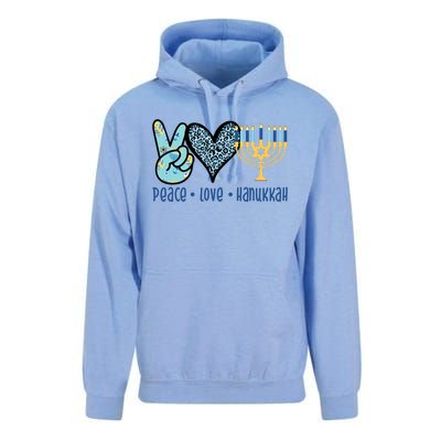 Peace Love Hanukkah Cute Gift Unisex Surf Hoodie