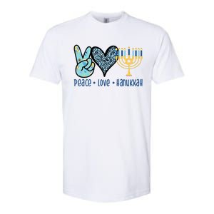 Peace Love Hanukkah Cute Gift Softstyle CVC T-Shirt