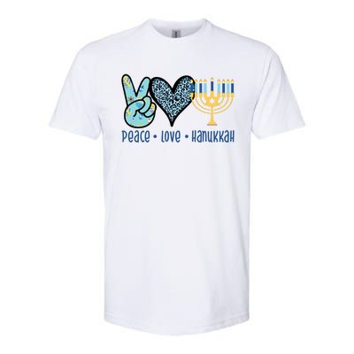 Peace Love Hanukkah Cute Gift Softstyle CVC T-Shirt