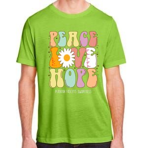 Peace Love Hope Plantar Fasciitis Awareness Gift Adult ChromaSoft Performance T-Shirt