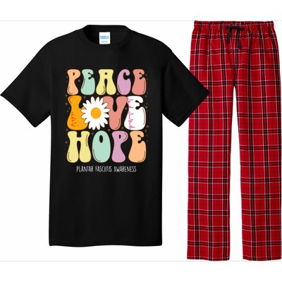 Peace Love Hope Plantar Fasciitis Awareness Gift Pajama Set