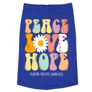 Peace Love Hope Plantar Fasciitis Awareness Gift Doggie Tank