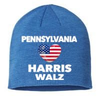 Pennsylvania Loves Harris Walz America Usa Election Pa Gift Sustainable Beanie