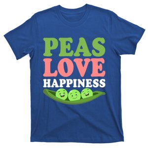 Peas Love Happiness Funny Veganism Veggie Funny Gift T-Shirt