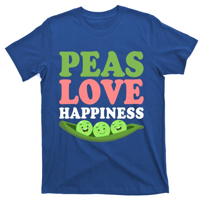 Peas Love Happiness Funny Veganism Veggie Funny Gift T-Shirt