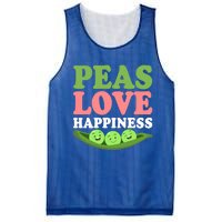 Peas Love Happiness Funny Veganism Veggie Funny Gift Mesh Reversible Basketball Jersey Tank