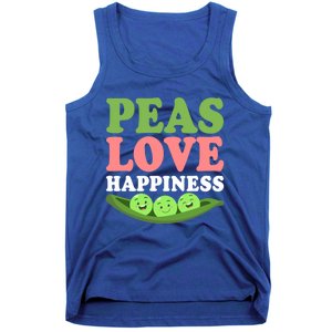 Peas Love Happiness Funny Veganism Veggie Funny Gift Tank Top