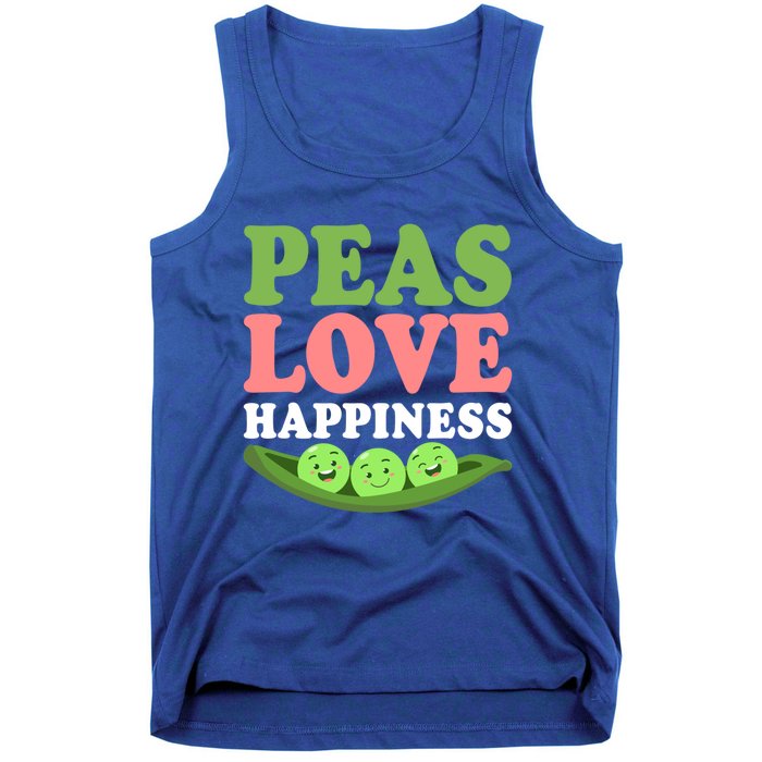 Peas Love Happiness Funny Veganism Veggie Funny Gift Tank Top