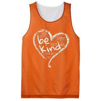 Peace Love Hope Kindness Heart No Bullying Unity Day Orange Mesh Reversible Basketball Jersey Tank