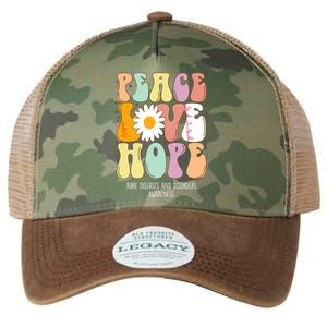 Peace Love Hope Rare Diseases And Disorders Awareness Gift Funny Gift Legacy Tie Dye Trucker Hat