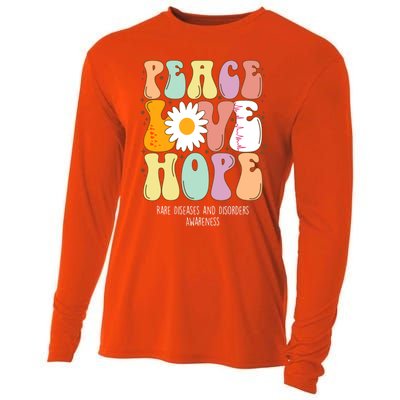 Peace Love Hope Rare Diseases And Disorders Awareness Gift Funny Gift Cooling Performance Long Sleeve Crew