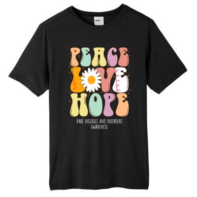 Peace Love Hope Rare Diseases And Disorders Awareness Gift Funny Gift Tall Fusion ChromaSoft Performance T-Shirt