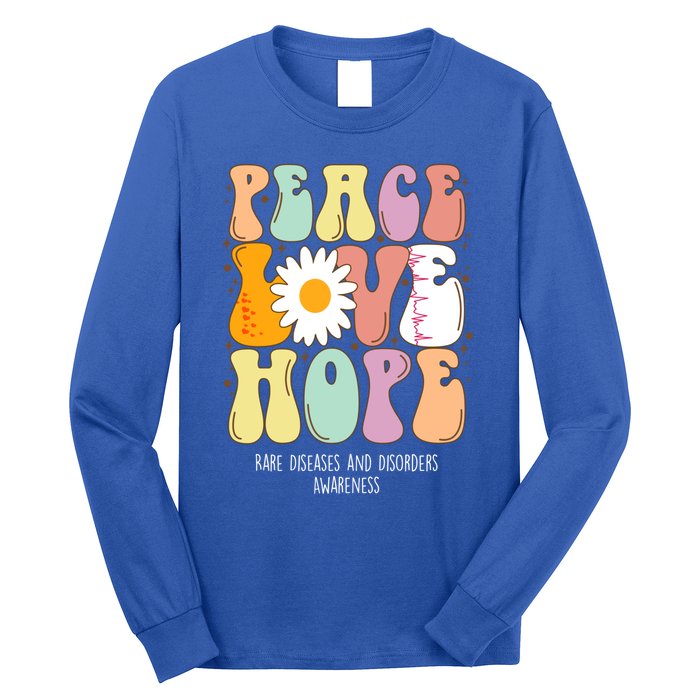 Peace Love Hope Rare Diseases And Disorders Awareness Gift Funny Gift Long Sleeve Shirt