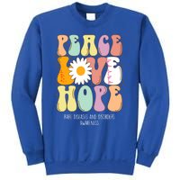 Peace Love Hope Rare Diseases And Disorders Awareness Gift Funny Gift Sweatshirt