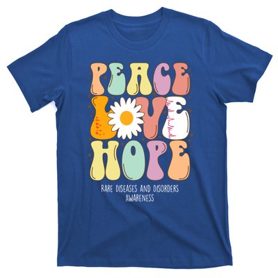 Peace Love Hope Rare Diseases And Disorders Awareness Gift Funny Gift T-Shirt