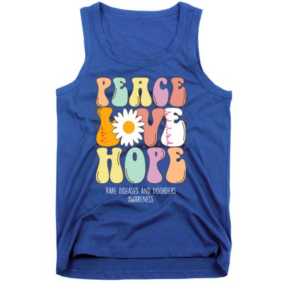 Peace Love Hope Rare Diseases And Disorders Awareness Gift Funny Gift Tank Top