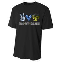 Peace Love Hanukkah Vintage Chanukah Jewish Performance Sprint T-Shirt