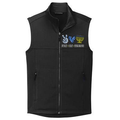 Peace Love Hanukkah Vintage Chanukah Jewish Collective Smooth Fleece Vest