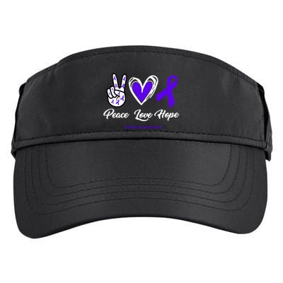Peace Love Hope Colitis Awareness Adult Drive Performance Visor