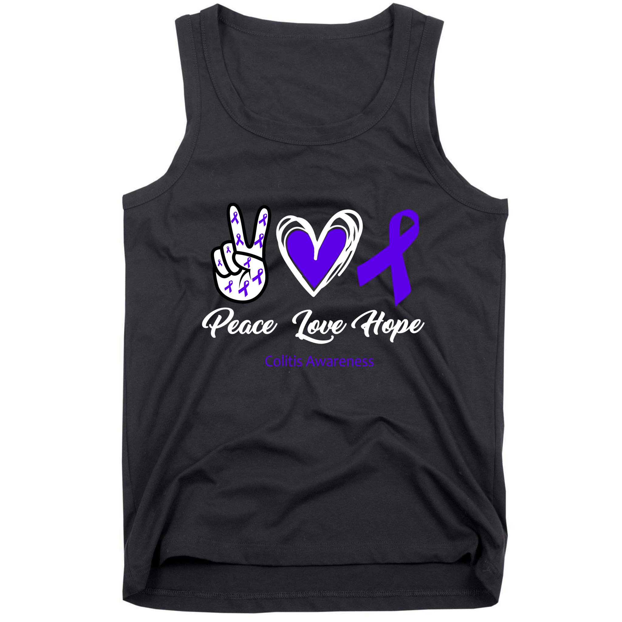 Peace Love Hope Colitis Awareness Tank Top