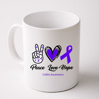 Peace Love Hope Colitis Awareness Coffee Mug