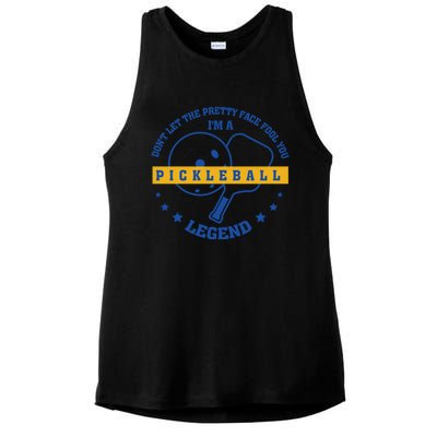 Pickleball Legend Hobby Sports Dinking Paddle Meaningful Gift Ladies PosiCharge Tri-Blend Wicking Tank