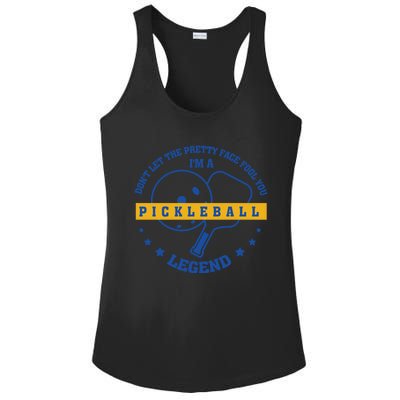 Pickleball Legend Hobby Sports Dinking Paddle Meaningful Gift Ladies PosiCharge Competitor Racerback Tank