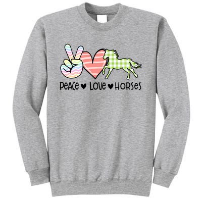 Peace Love Horses Gift Sweatshirt