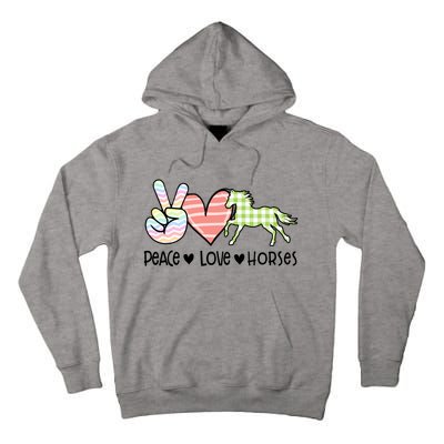 Peace Love Horses Gift Tall Hoodie