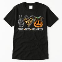 Peace Love Halloween Festive Leopard Tall T-Shirt