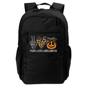 Peace Love Halloween Festive Leopard Daily Commute Backpack