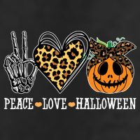 Peace Love Halloween Festive Leopard 11oz C Handle Ceramic Mug