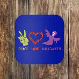 Peace Love Halloween Spirit Spooky Horror Costume Cute Gift Coaster