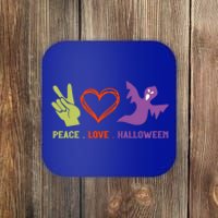 Peace Love Halloween Spirit Spooky Horror Costume Cute Gift Coaster