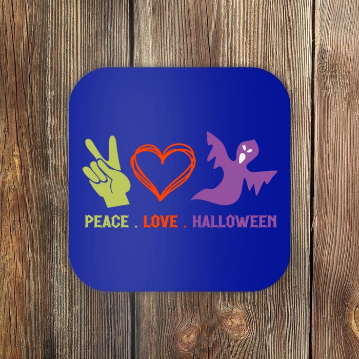 Peace Love Halloween Spirit Spooky Horror Costume Cute Gift Coaster